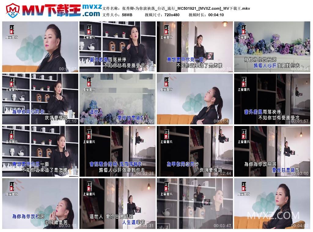 张秀卿-为你放袂落_台语_流行_MC501921